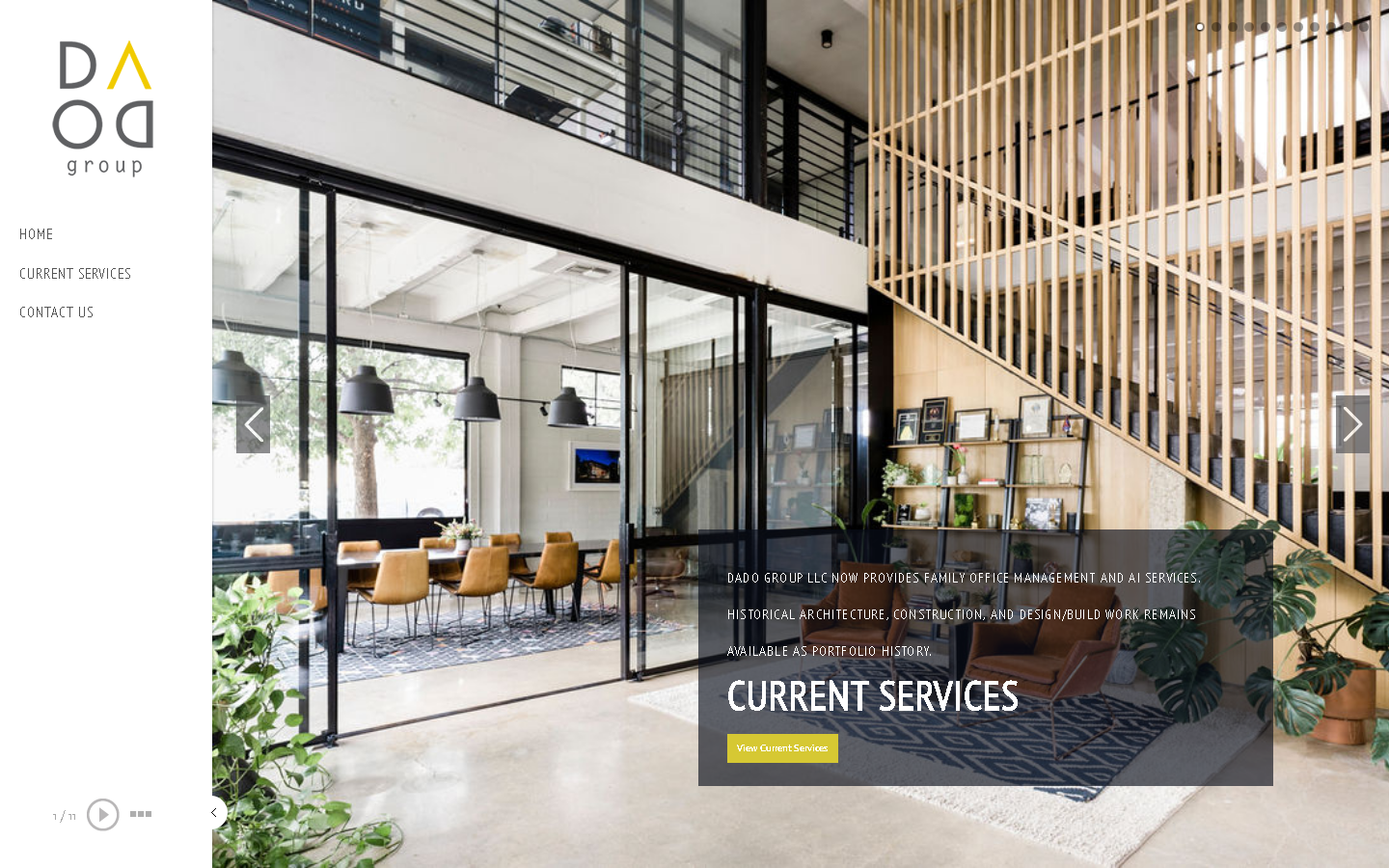 DADO Group website,San Antonio architecture and design-build firm; content and AI-services engagement by BrandShyp